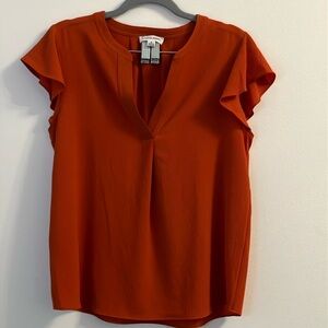 Burnt Orange Calvin Klein Blouse Size Medium